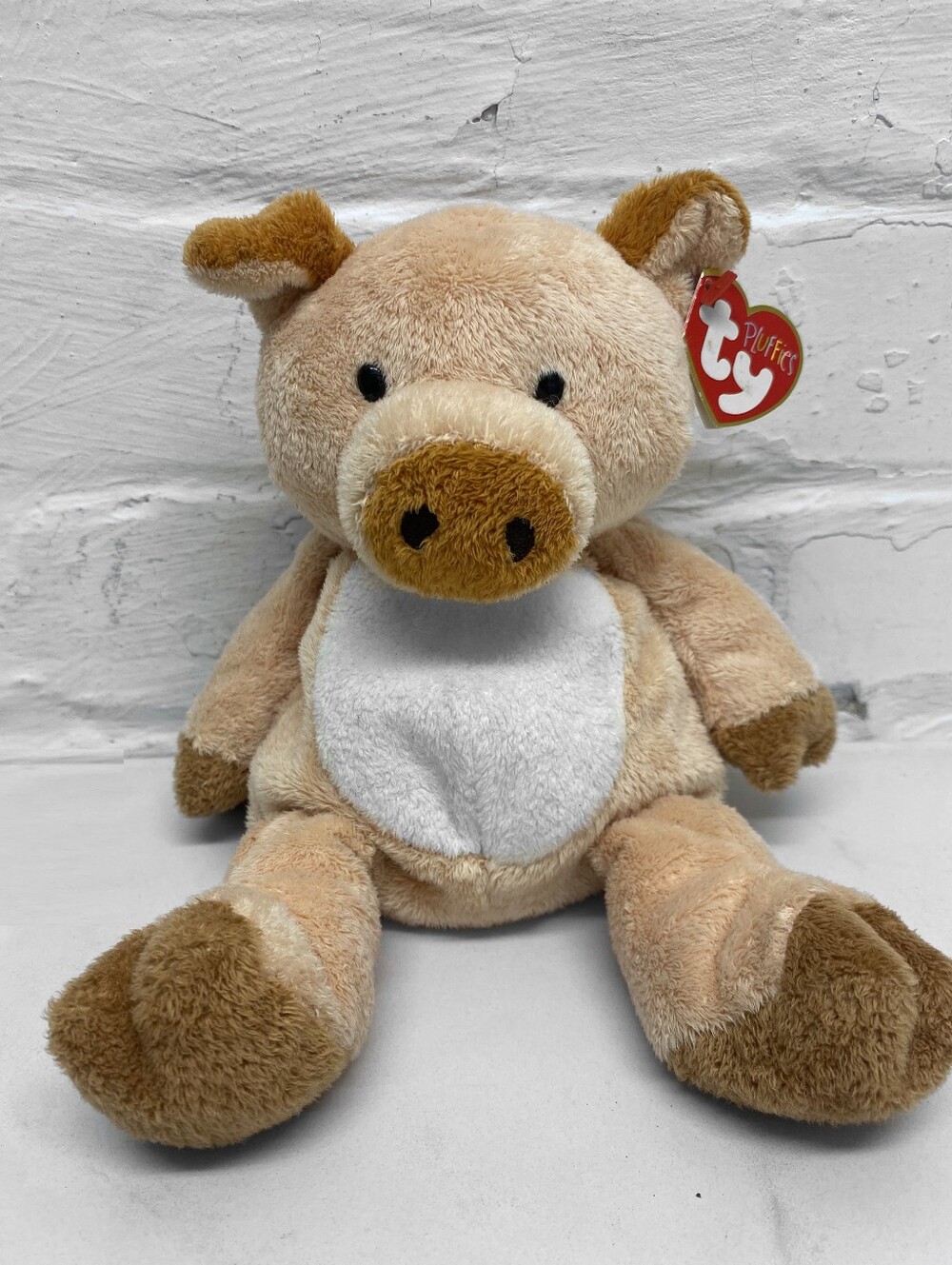 TY Corkscrew Pig Plush Toy - Soft Cuddly Stuffed Animal